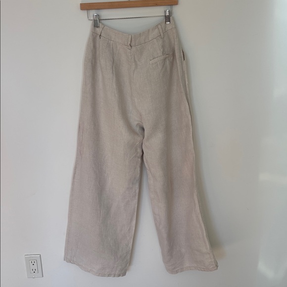 DISSH Norah Flax Natural Linen Pants Wide Leg - Picture 12 of 15